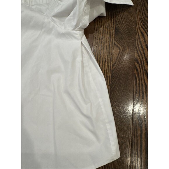 Endless Rose Blouse Womens Medium Tiered Ruffled Sleeve Off the Shoulder‎ White - Picture 9 of 10